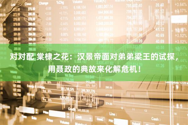 对对配 棠棣之花：汉景帝面对弟弟梁王的试探，用聂政的典故来化解危机！