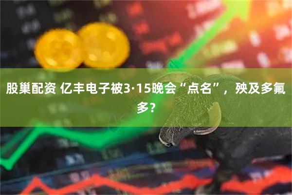 股巢配资 亿丰电子被3·15晚会“点名”，殃及多氟多？